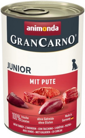 Animonda GranCarno Junior konservi kucēniem  tītaru 400g